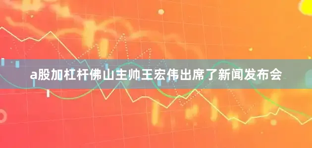 a股加杠杆佛山主帅王宏伟出席了新闻发布会